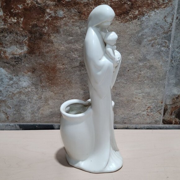 Vintage Haeger Madonna and Child Pottery Planter Vase - Picture 7 of 11